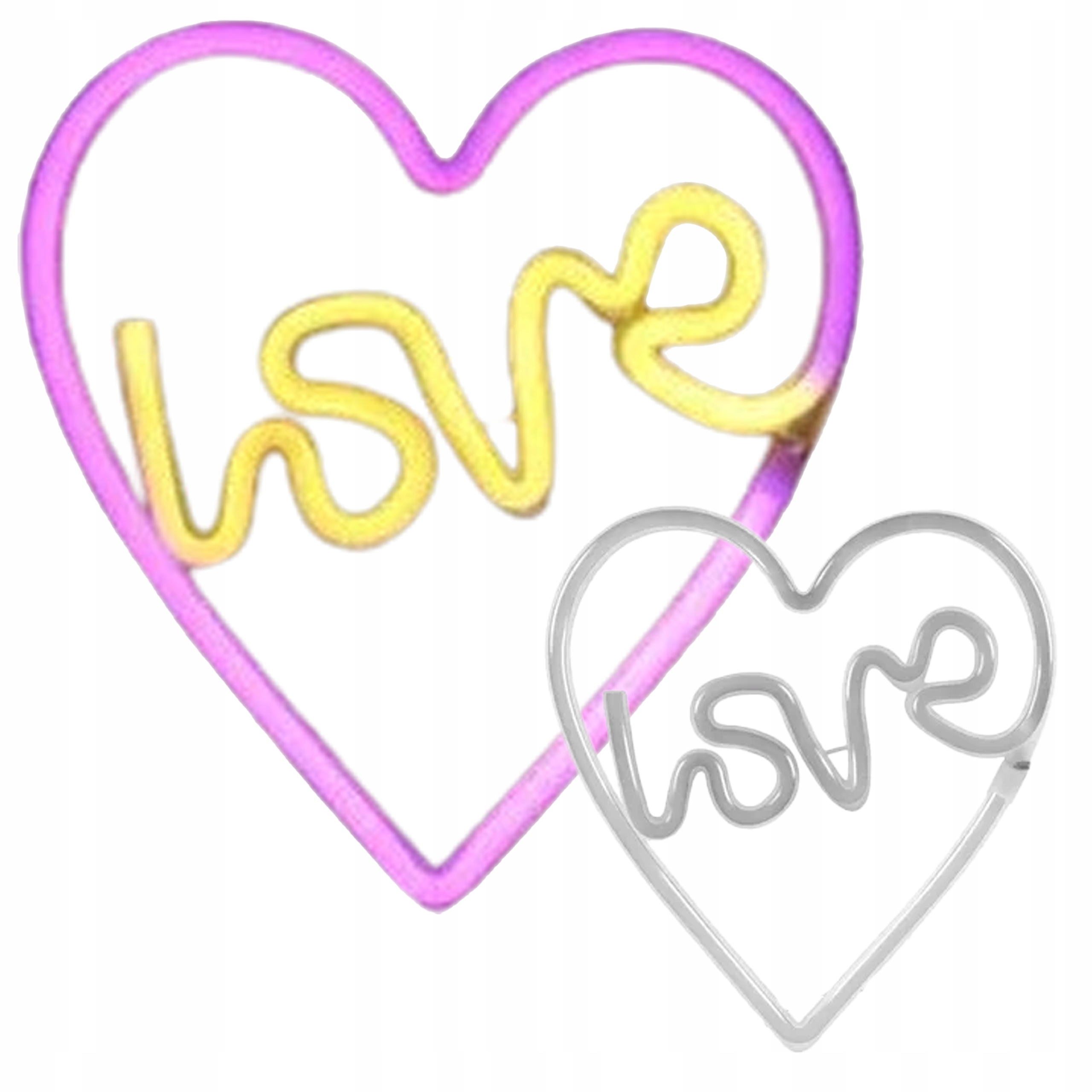 Lampka nocna neon pokój dziecięcy serce love LED ślub dekoracja usb baterie 2 Lampka nocna neon pokój dziecięcy serce love LED ślub dekoracja usb baterie - obrazek 2