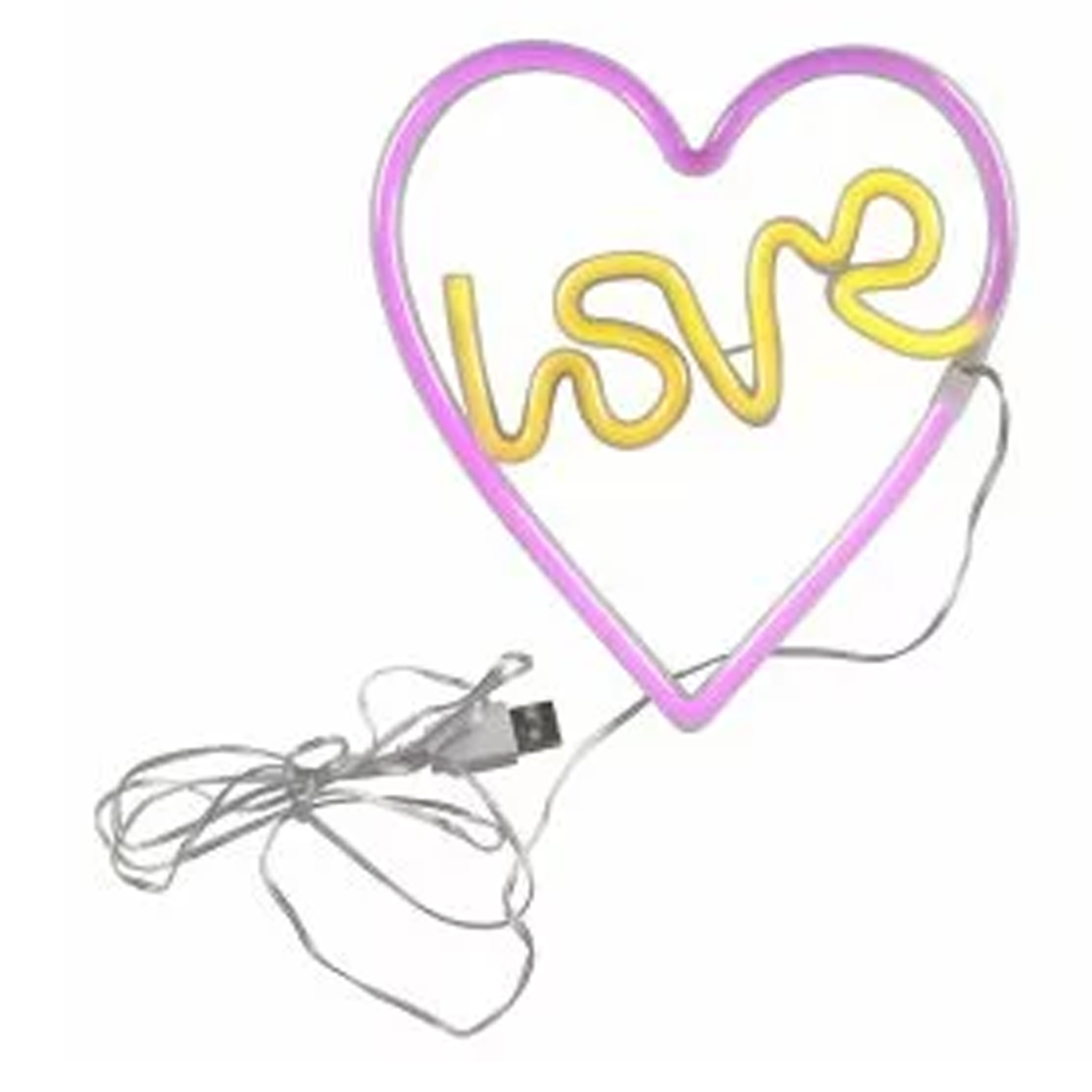 Lampka nocna neon pokój dziecięcy serce love LED ślub dekoracja usb baterie 3 Lampka nocna neon pokój dziecięcy serce love LED ślub dekoracja usb baterie - obrazek 3