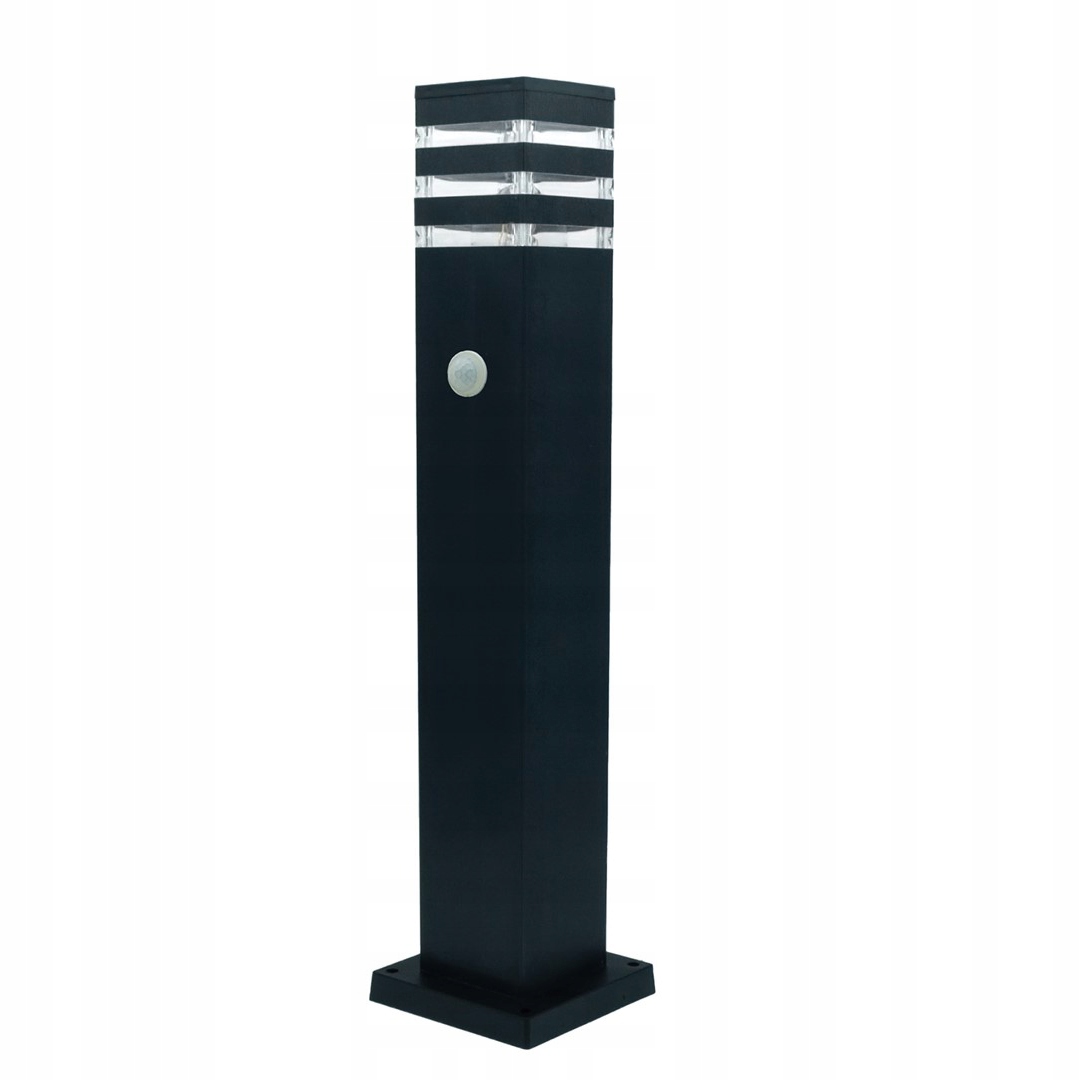 Lampa ogrodowa stojąca słupek zewnetrzny 60cm E27 z czujnikiem PIR 2 Lampa ogrodowa stojąca słupek zewnetrzny 60cm E27 z czujnikiem PIR - obrazek 2