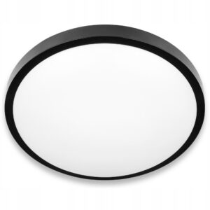 Lampa do łazienki plafon łazienkowy sufitowy LED 24w IP44 czarny neutralny