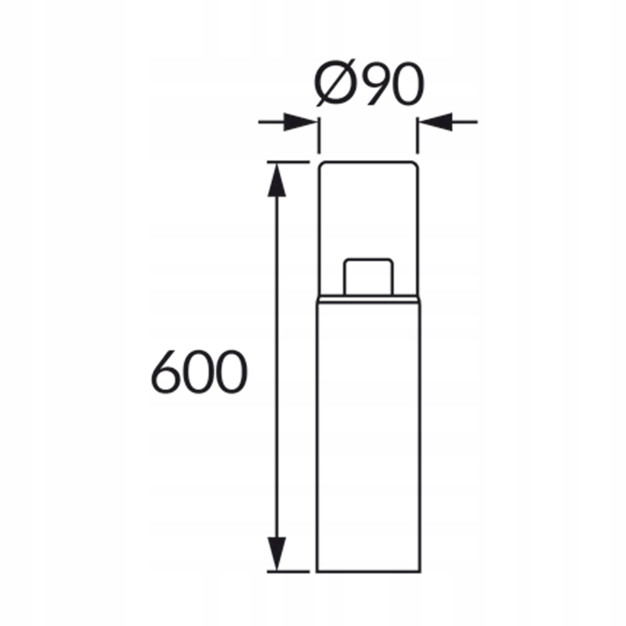 Lampa ogrodowa stojąca słupek zewnetrzny czarny 60cm E27 szkło chrom 6 Lampa ogrodowa stojąca słupek zewnetrzny czarny 60cm E27 szkło chrom - obrazek 6