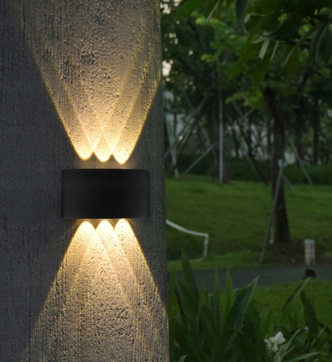 Kinkiet elewacyjny zewnetrzny lampa czarna góra dół 6w IP54 11 Kinkiet elewacyjny zewnetrzny lampa czarna góra dół 6w IP54 - obrazek 11