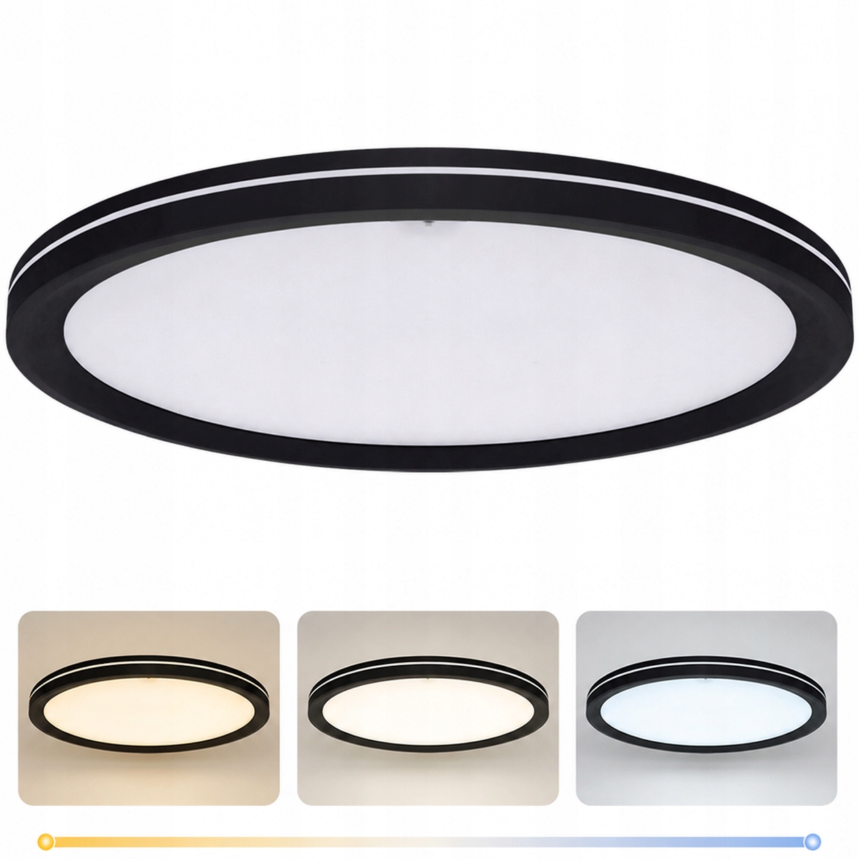 Plafon lampa sufitowa natynkowa LED 18w zmienna barwa światła CCT czarna 1 Plafon lampa sufitowa natynkowa LED 18w zmienna barwa światła CCT czarna