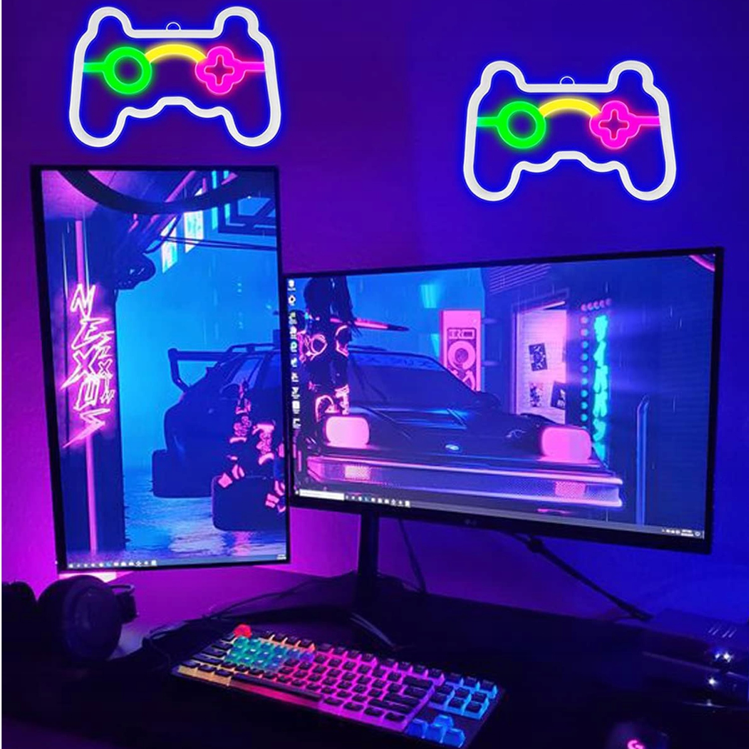 Lampka nocna neon pokój dziecięcy pad LED pokój gamemingowy usb baterie 10 Lampka nocna neon pokój dziecięcy pad LED pokój gamemingowy usb baterie - obrazek 10