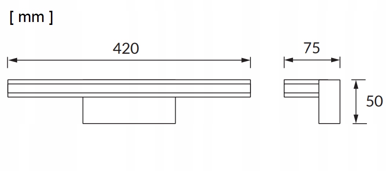 Kinkiet łazienkowy lampa do łazienki LED 9w nad lustro 42cm chrom 5 Kinkiet łazienkowy lampa do łazienki LED 9w nad lustro 42cm chrom - obrazek 5
