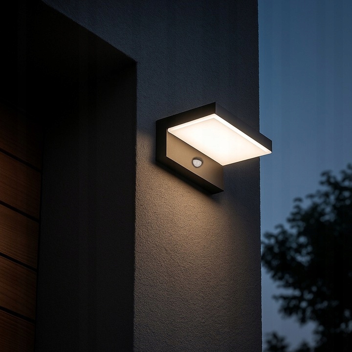 Kinkiet lampa elewacyjna ścienna zewnętrzna ogrodowa czujnik LED 9w IP44 10 Kinkiet lampa elewacyjna ścienna zewnętrzna ogrodowa czujnik LED 9w IP44 - obrazek 10