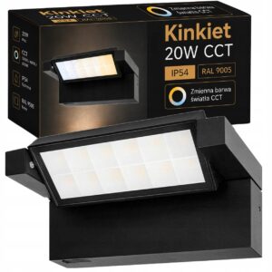 Lampa elewacyjna 20w LED CCT kinkiet zewnętrzny ogrodowy regulowany 3 barwy
