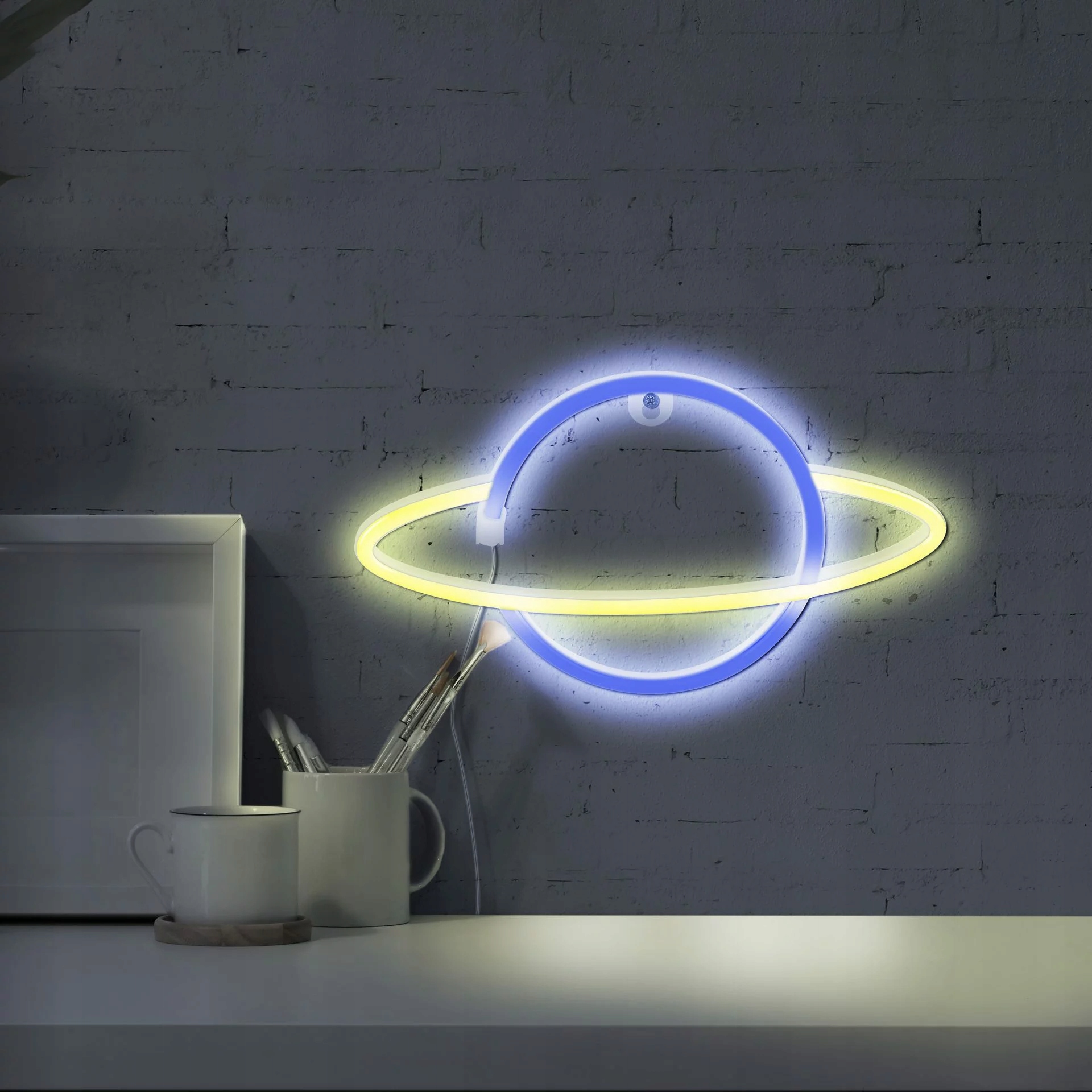 Lampka neon nocna pokój dziecięcy planeta kosmos LED dekoracja usb baterie 5 Lampka neon nocna pokój dziecięcy planeta kosmos LED dekoracja usb baterie - obrazek 5