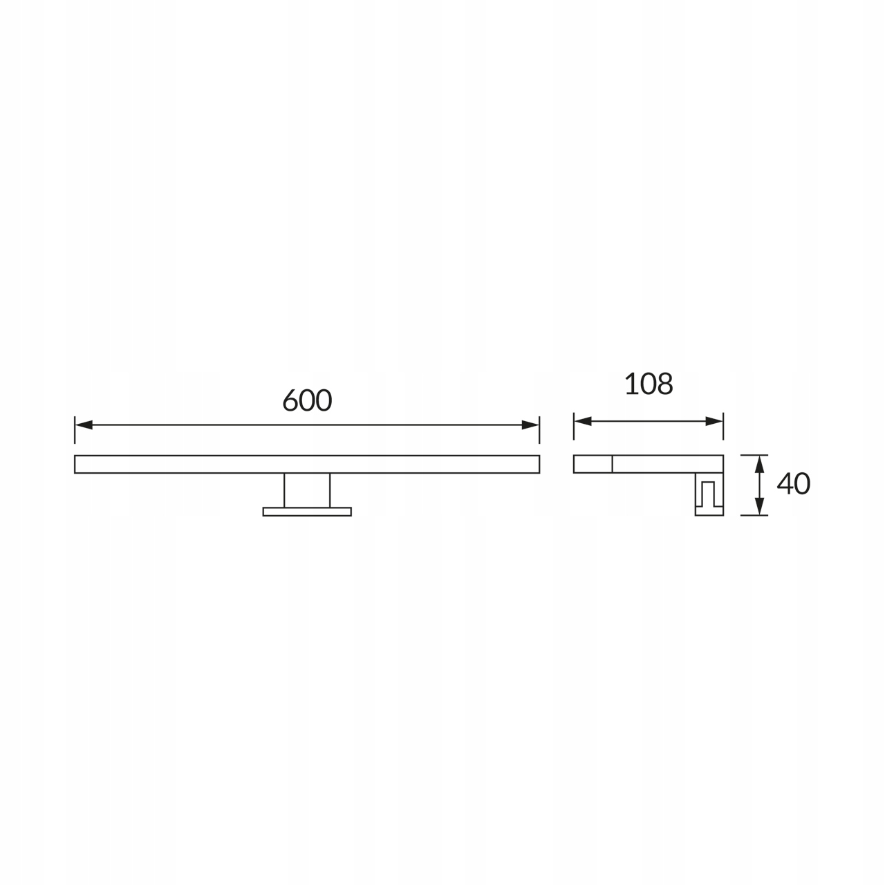 Kinkiet oprawa LED do łazienki 8w IP44 1280 lm barwa neutralna (4000k) 6 Kinkiet oprawa LED do łazienki 8w IP44 1280 lm barwa neutralna (4000k) - obrazek 6