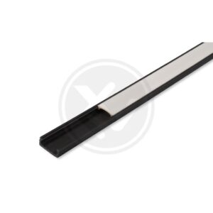 Profil LED PCV 16x7 Slim czarny 1m Mleczny
