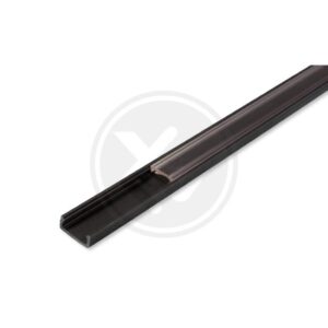 Profil LED PCV 16x7 Slim czarny 2m Transparentny