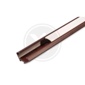Profil LED PCV 22x12 Corner brązowy 1m Mleczny