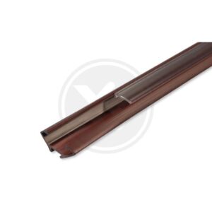 Profil LED PCV 22x12 Corner brązowy 1m Transparen