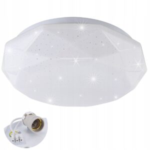 Lampa plafon natynkowy sufitowy 2 x E27 LED efekt gwiazd diament do salonu Plafony