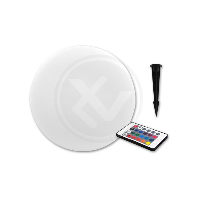 Lampa ogrodowa LED kula RGB 30cm biała solarna 1 Lampa ogrodowa LED kula RGB 30cm biała solarna