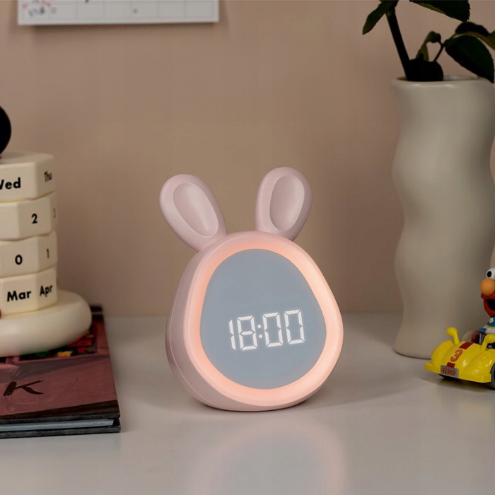 Lampka nocna LED biurkowa stołowa budzik zegar elektroniczny dla dzieci usb 5 Lampka nocna LED biurkowa stołowa budzik zegar elektroniczny dla dzieci usb - obrazek 5