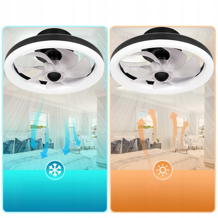 Wentylator wiatrak sufitowy lampa LED 51w CCT pamięć barwy pilot aplikacja 6 Wentylator wiatrak sufitowy lampa LED 51w CCT pamięć barwy pilot aplikacja - obrazek 6