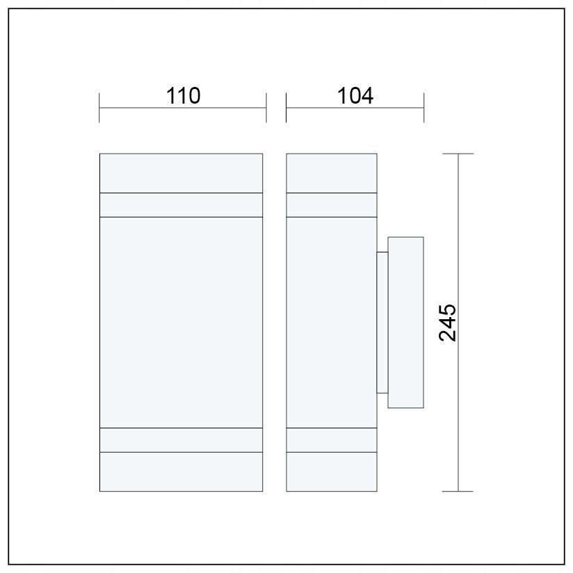 Kinkiet zewnetrzny elewacyjny ścienny ogrodowy antracyt 2 x GU10 aluminium 5 Kinkiet zewnetrzny elewacyjny ścienny ogrodowy antracyt 2 x GU10 aluminium - obrazek 5