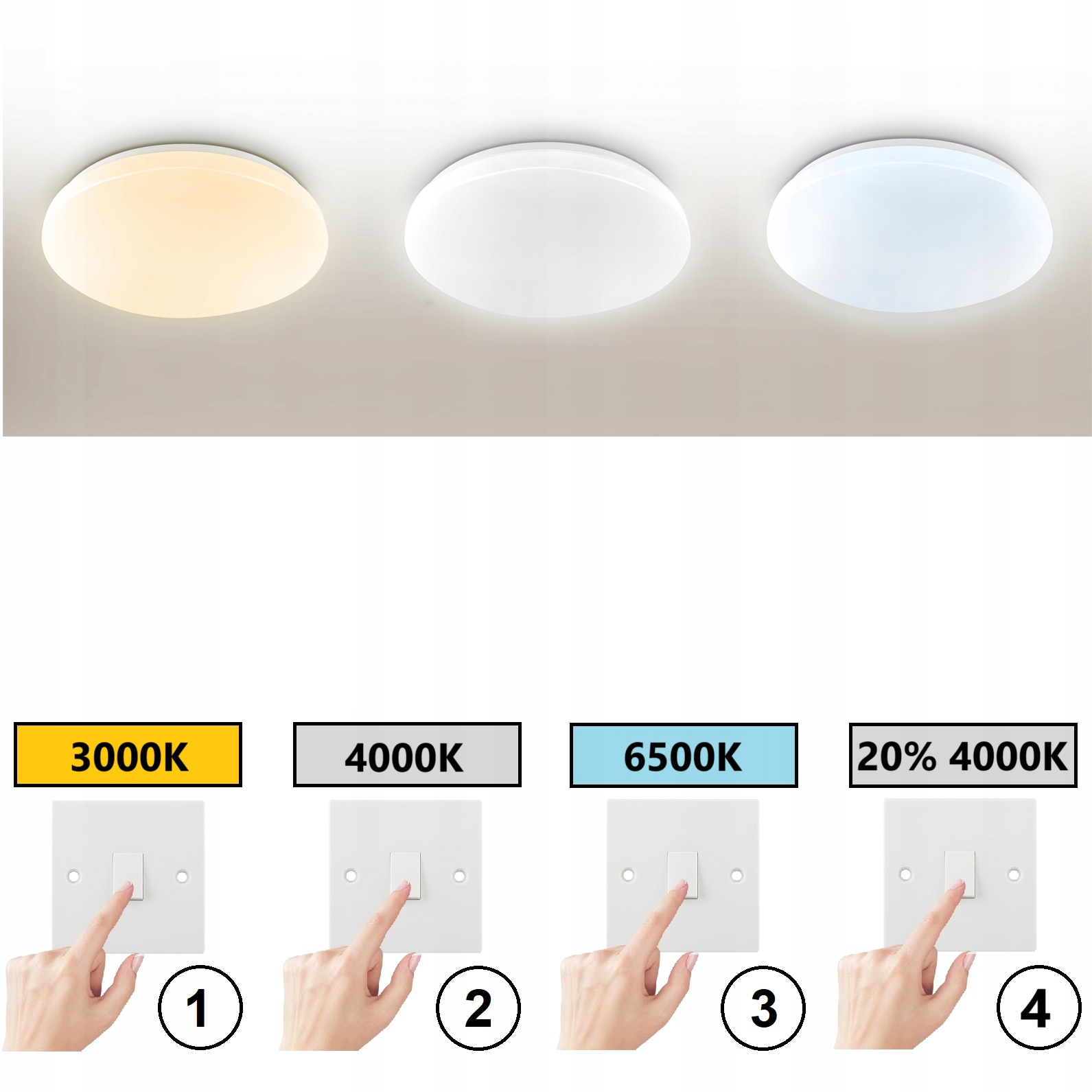 Lampa plafon LED łazienkowy 54w CCT pilot dekoracyjny ring efekt gwiazd 6 Lampa plafon LED łazienkowy 54w CCT pilot dekoracyjny ring efekt gwiazd - obrazek 6