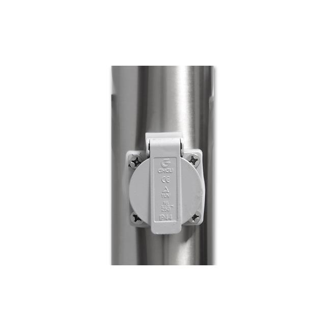 Lampa ogrodowa LED E27 Manila gniazdo 65cm srebrna 2 Lampa ogrodowa LED E27 Manila gniazdo 65cm srebrna - obrazek 2