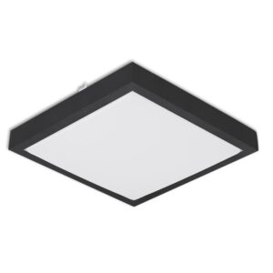 Plafon Solen 2xE27 kwadrat czarny czujnik mikr DIP