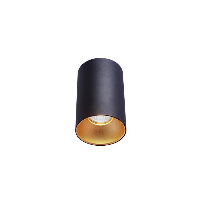 Oprawa natynkowa GU10 Gold okrągła 85x110 czarna 1 Oprawa natynkowa GU10 Gold okrągła 85x110 czarna