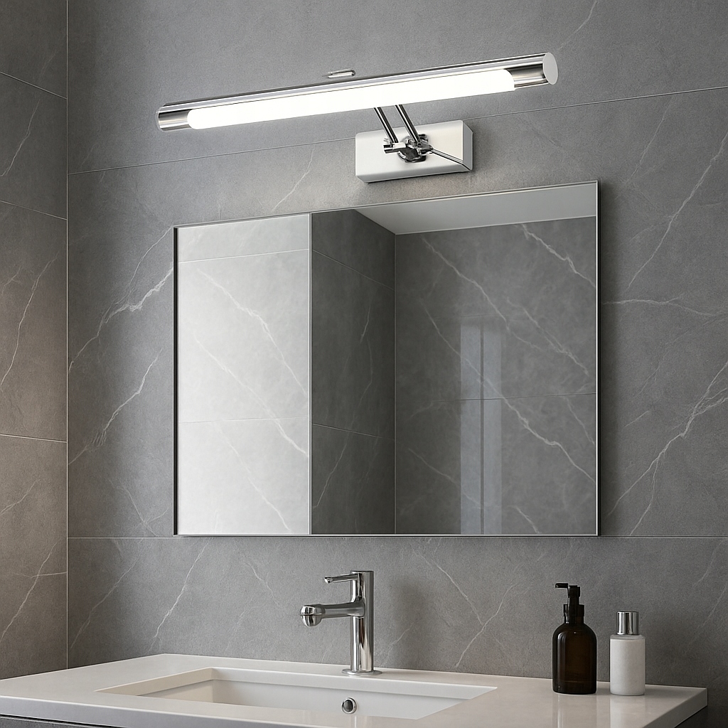 Kinkiet łazienkowy LED 12w lampa nad lustro chrom owal 40 cm neutralny 5 Kinkiet łazienkowy LED 12w lampa nad lustro chrom owal 40 cm neutralny - obrazek 5
