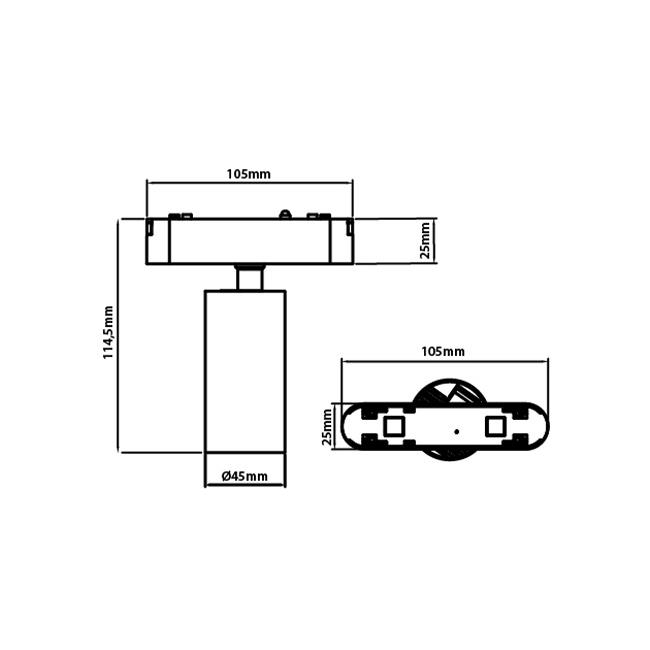 Lampa LED Luxo 48V 12W 4000K Spot 36° biała 2 Lampa LED Luxo 48V 12W 4000K Spot 36° biała - obrazek 2