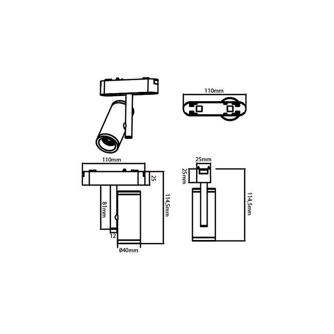 Lampa LED Luxo 48V 8W 4000K Ringo 36° biała. 2 Lampa LED Luxo 48V 8W 4000K Ringo 36° biała. - obrazek 2
