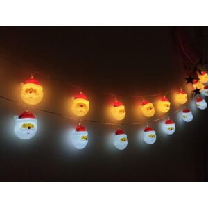 Łańcuch LED świąteczny mikołaje 10 LED 1