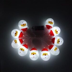 Łańcuch LED świąteczny mikołaje 10 LED 1