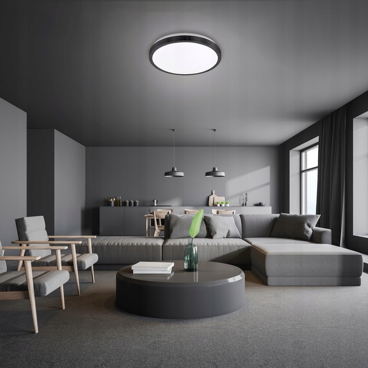 Lampa do łazienki plafon łazienkowy na żarówki LED 2 x E27 IP44 czarny 5 Lampa do łazienki plafon łazienkowy na żarówki LED 2 x E27 IP44 czarny - obrazek 5
