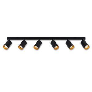 Kinkiet GU10 LED Eris Gold ruchomy x6 czarny
