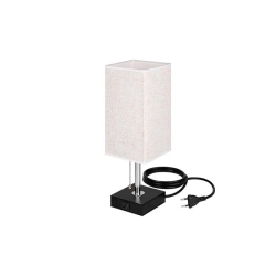 Lampa biurkowa Boro E27 1x USB-A + 1x USB-C