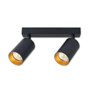 Kinkiet GU10 LED Eris Gold ruchomy x2 czarny