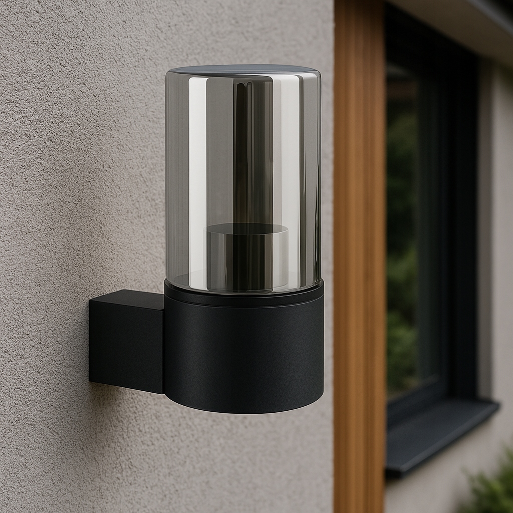 Kinkiet elewacyjny ogrodowy zewnętrzny lampa E27 szkło chrom IP54 6 Kinkiet elewacyjny ogrodowy zewnętrzny lampa E27 szkło chrom IP54 - obrazek 6