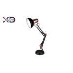 Lampa biurkowa kreślarska E27 czarn+złoto.