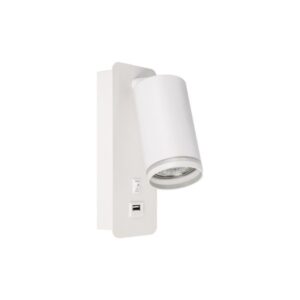 Kinkiet do czytania Ring GU10 55mm biały USB A+C