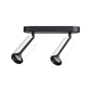 Kinkiet GU10 LED Sento ruchomy x2 biały+czarny.