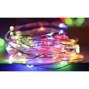 Łańcuch LED świąteczny 3xAA 50 LED 5m RGB.