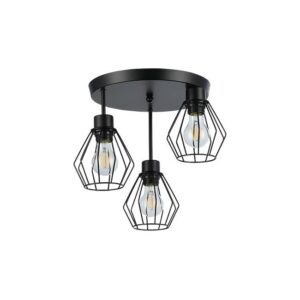 Kinkiet E27 LED Otto x3 czarny okrągły
