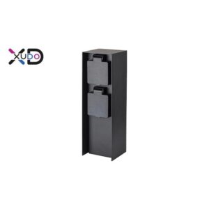 Słupek ogrodowy IP44 2x 230V Czarny