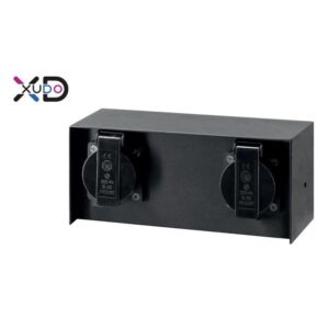 Gniazdo elewacyjne IP44 2x 230V Czarne.