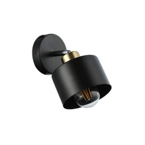 Kinkiet E27 LED Elza ruchomy x1 czarny + miedź