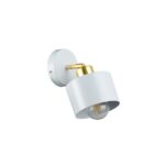 Kinkiet E27 LED Elza ruchomy x1 biały + złoty