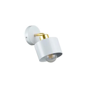 Kinkiet E27 LED Elza ruchomy x1 biały + złoty