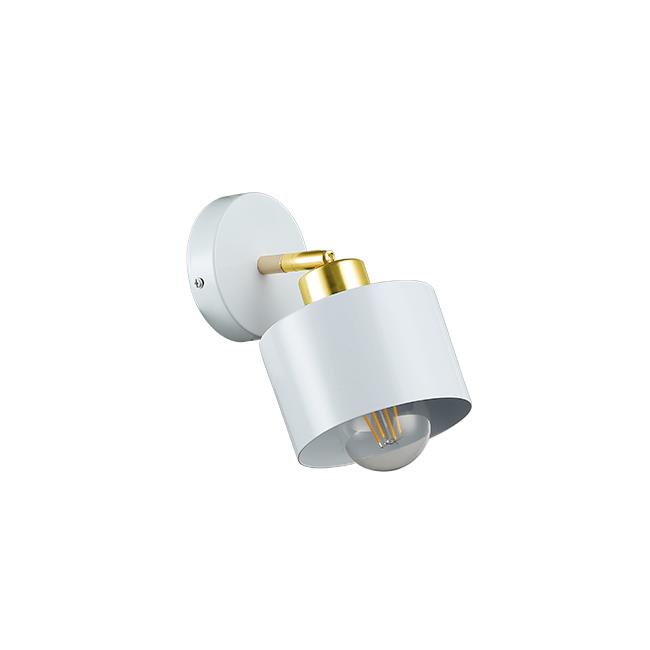 Kinkiet E27 LED Elza ruchomy x1 biały + złoty 1 Kinkiet E27 LED Elza ruchomy x1 biały + złoty