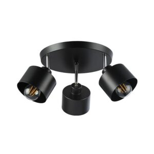 Kinkiet E27 LED Elza ruchomy x3 czarny okrągły