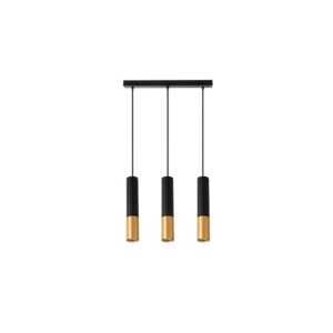 Lampa wisząca Keon GU10 x3 czarny + złoty