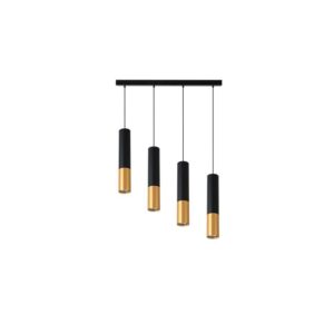 Lampa wisząca Keon GU10 x4 czarny + złoty